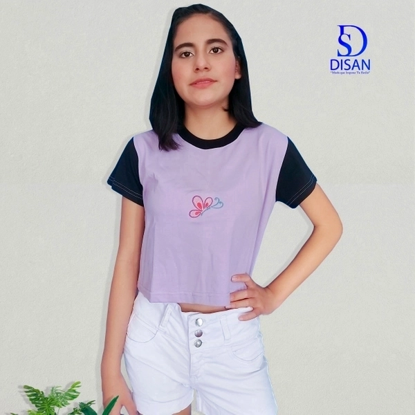 Polo crop Mariposa 