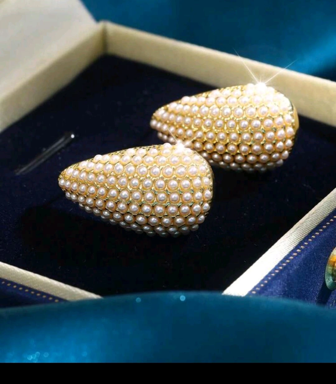 Aretes de gota con perlas 3