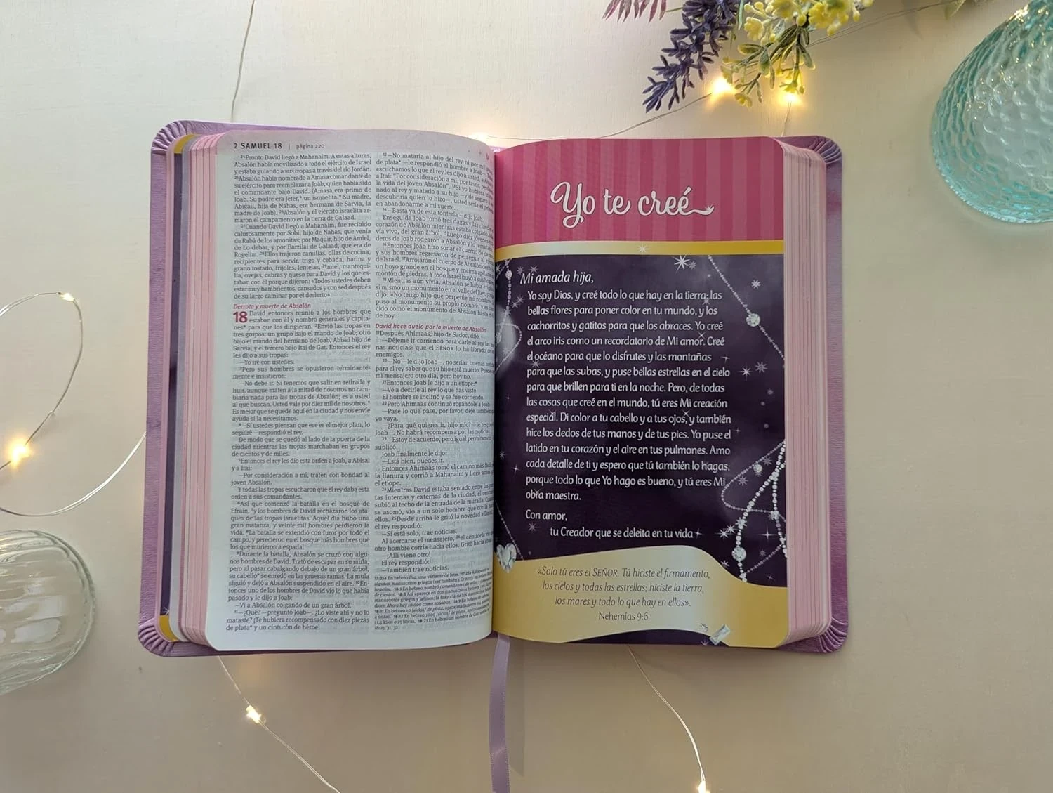 Biblia NTV Mi bella princesa sentipiel violeta 2
