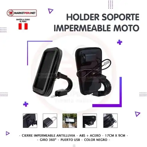 Soporte para celular impermeable de moto 2