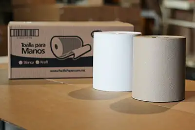 Papel cafe en rollo 160 mts. 1/6