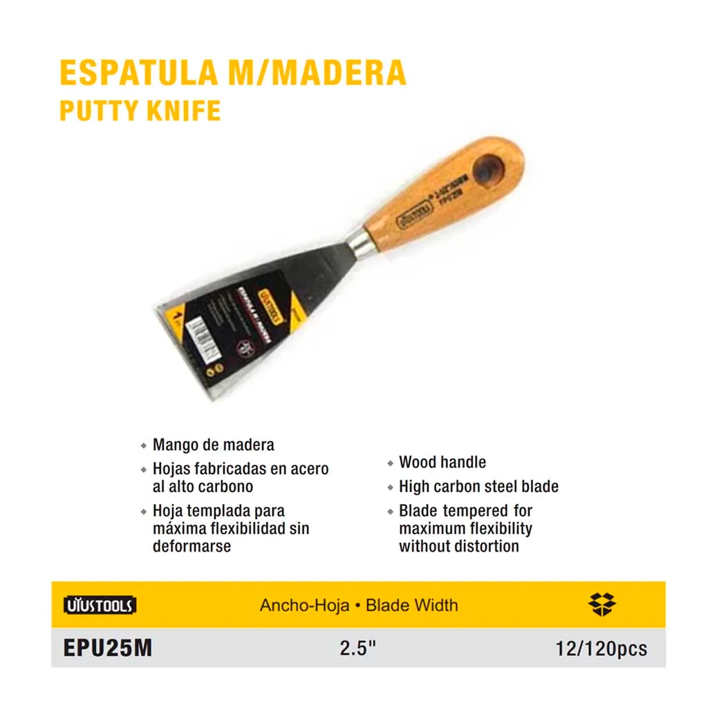 ESPATULA MADERA UYUST 2.5" INOX 