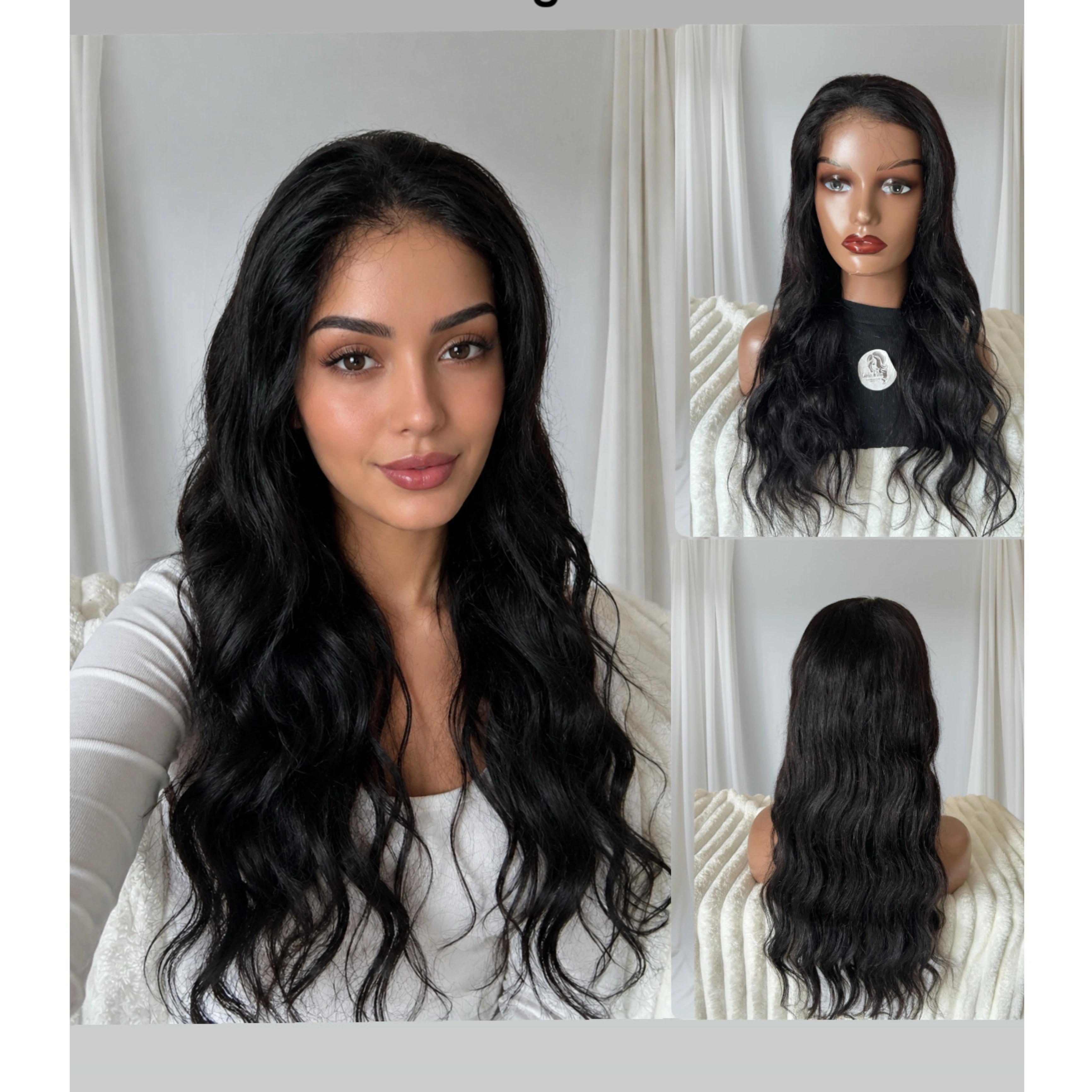 Peluca cabello humano 24 pulgadas, frontal13x4  HD.