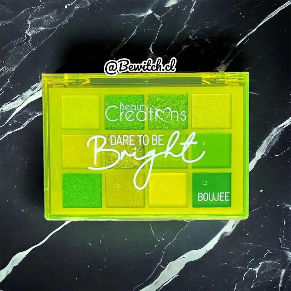 Paleta neón tonos verdes - ''Boujee'' x Beauty Creations 4