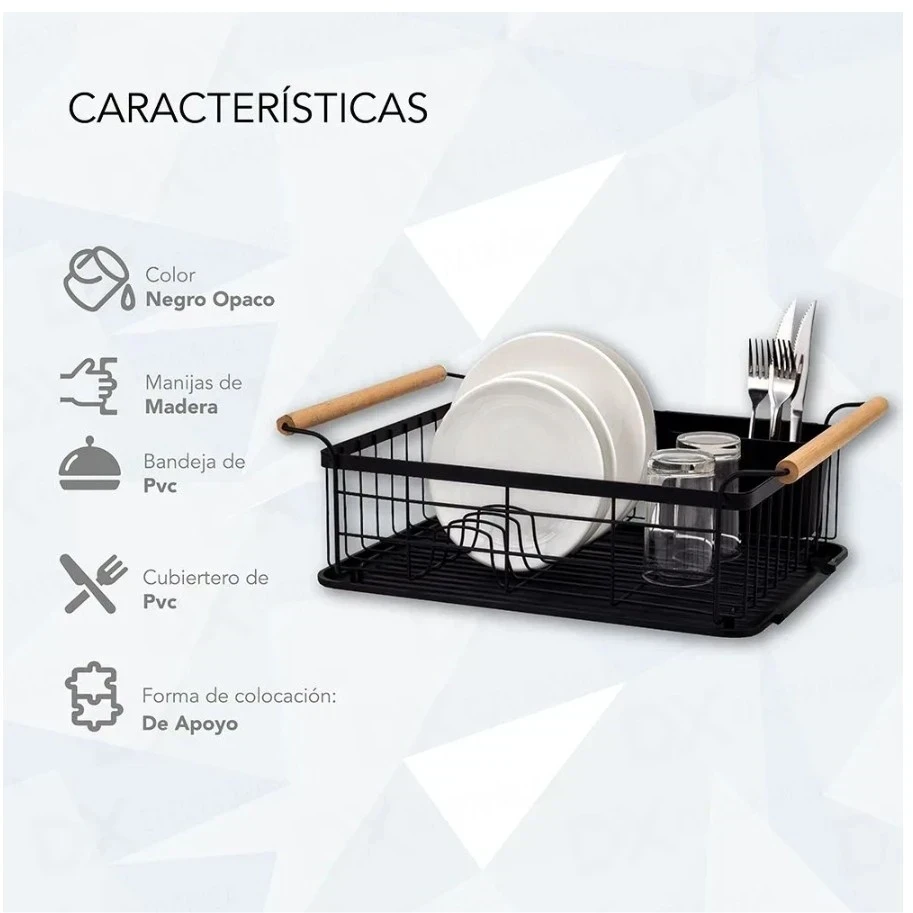 Escurridor secaplatos acero negro new arrival