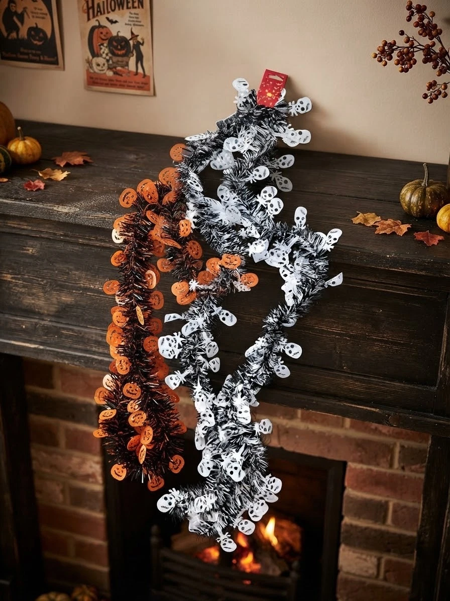 ESCARCHA DECORADA CON CALABAZAS O CRANEOS 2m aproximadamente  3