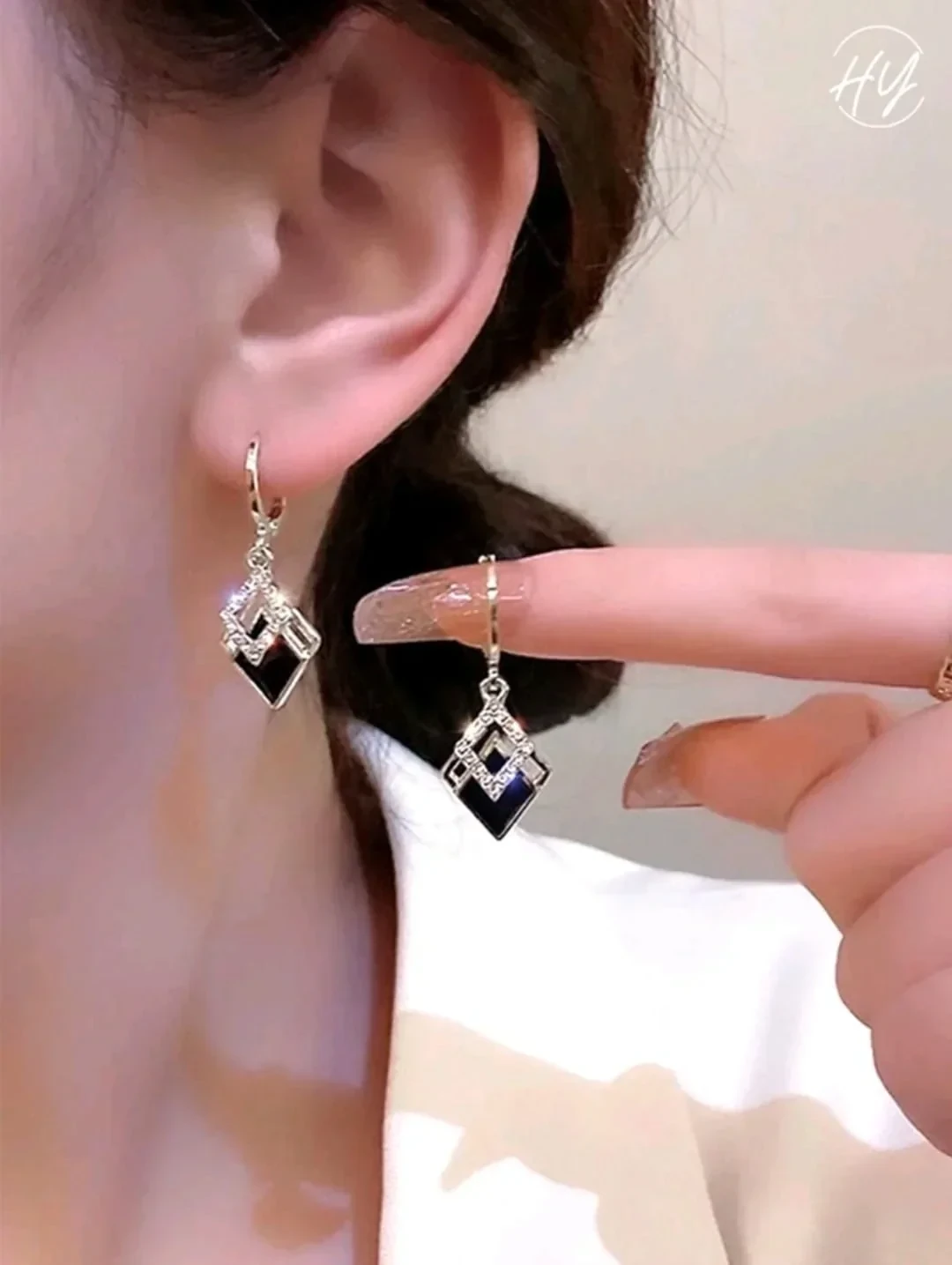 Pendientes de Aleación con zirconia  2