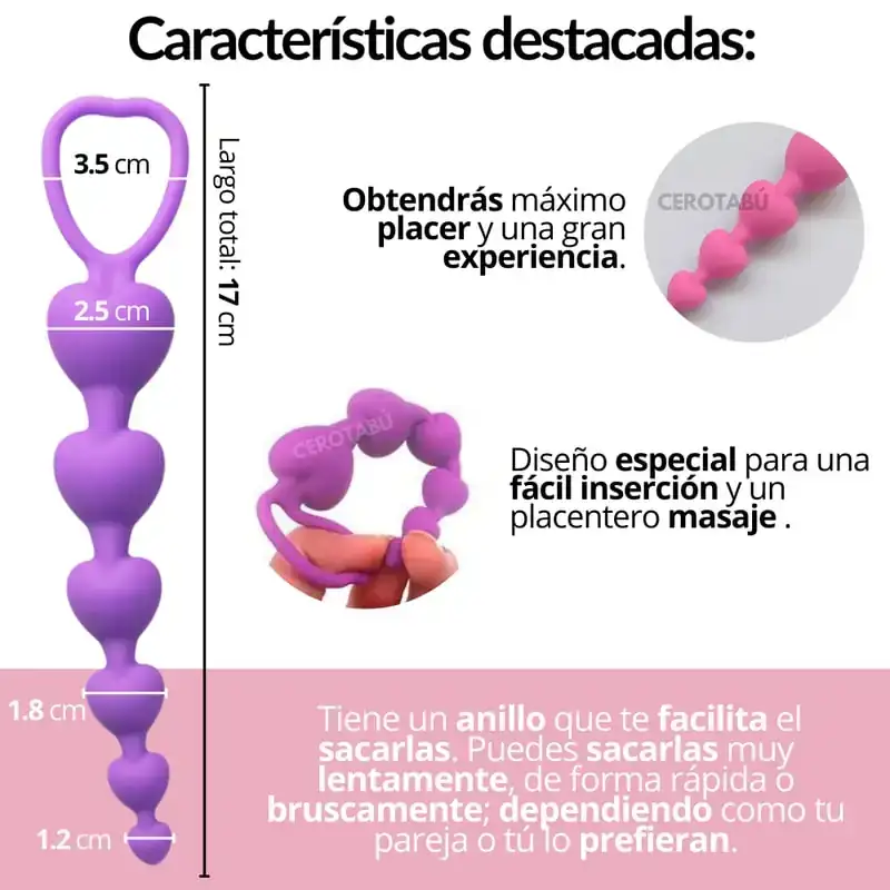 Bolas anales corazón An021 3