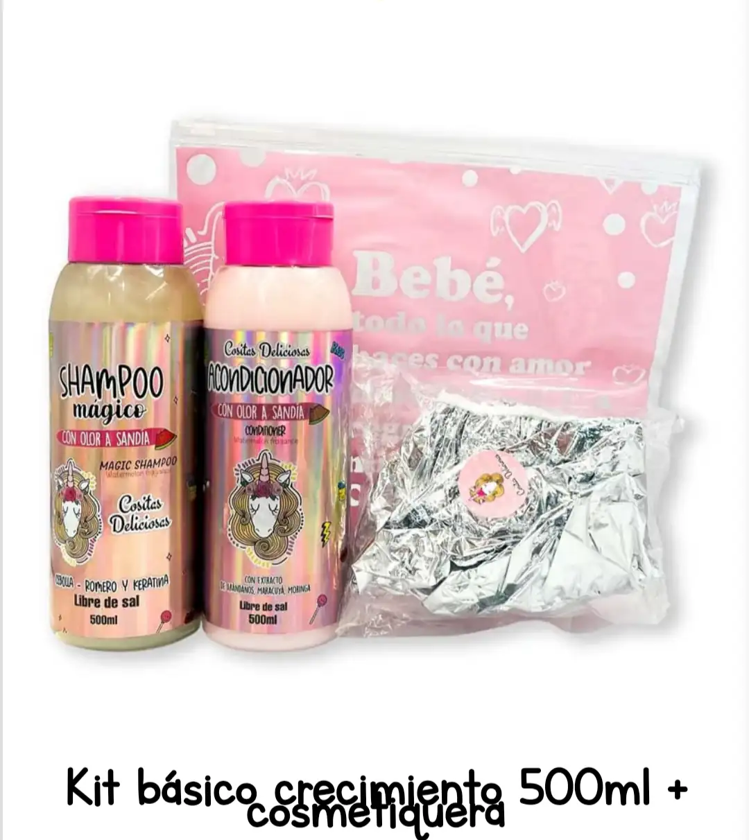 Kit básico crecimiento 500ml + una cosmetiquera