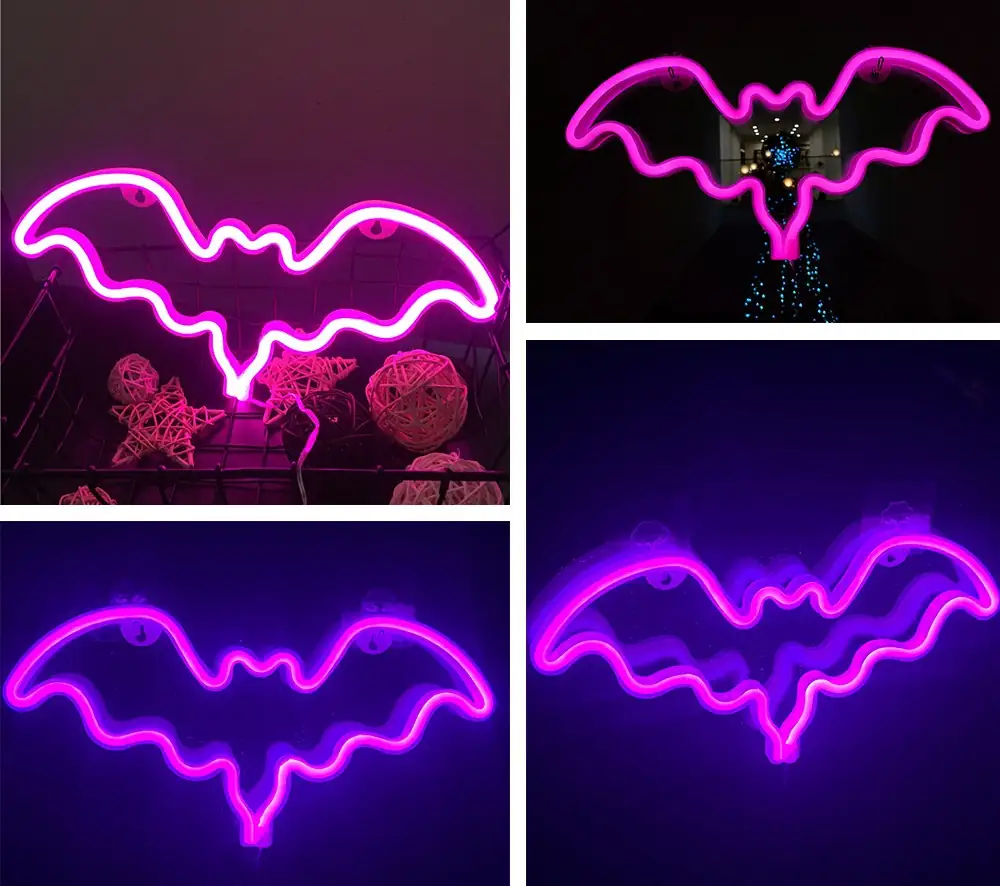 Letrero LED neón decoración Halloween, Bar, toda ocasión  2