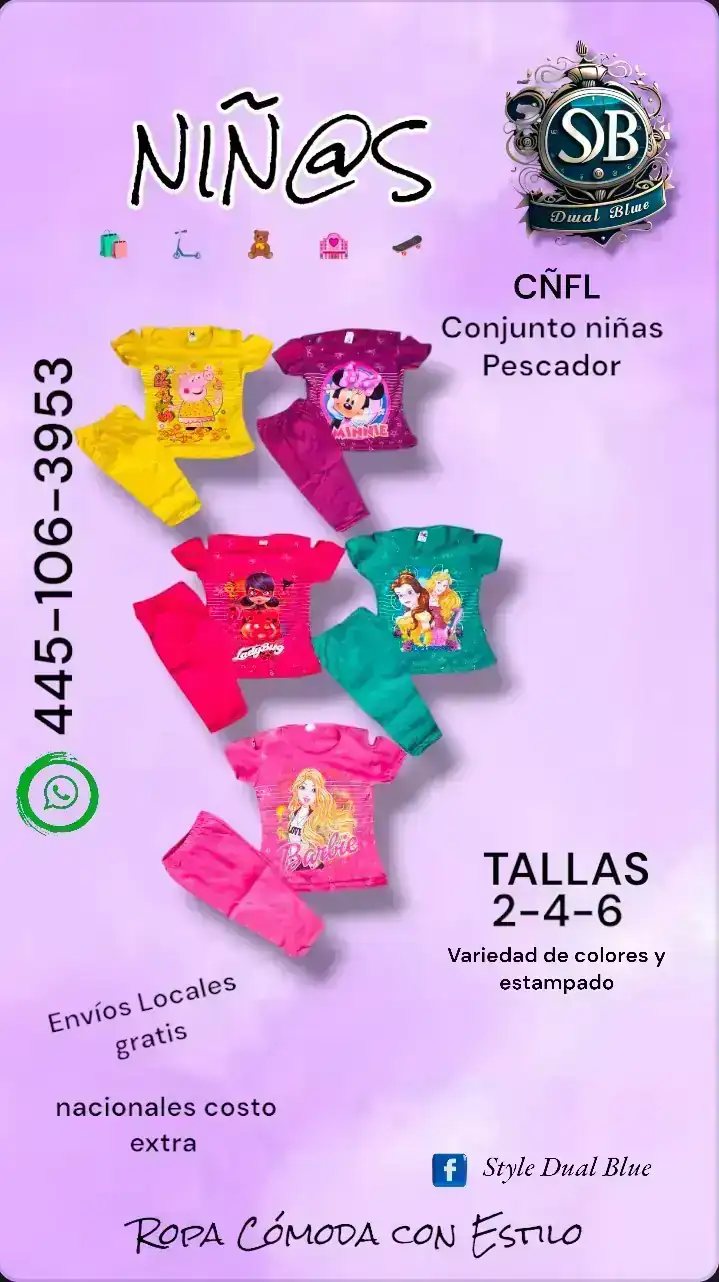 Conjunto de niñas Pescador