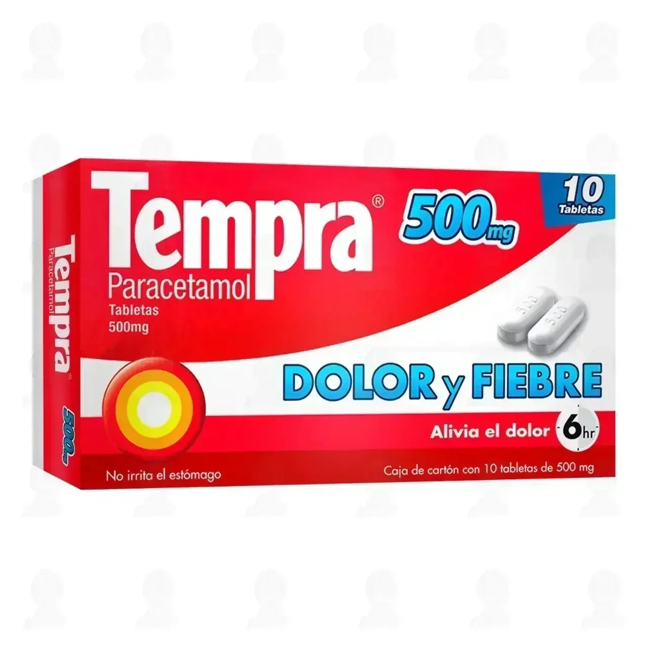 Tempra 500 mg con 10 Tabletas,