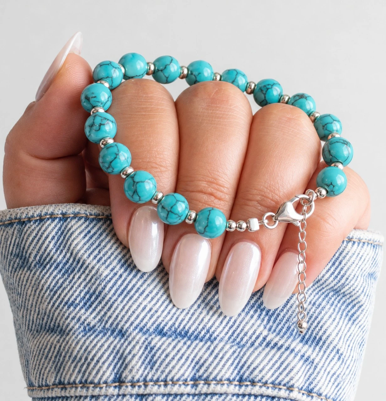 Pulsera piedra turquesa