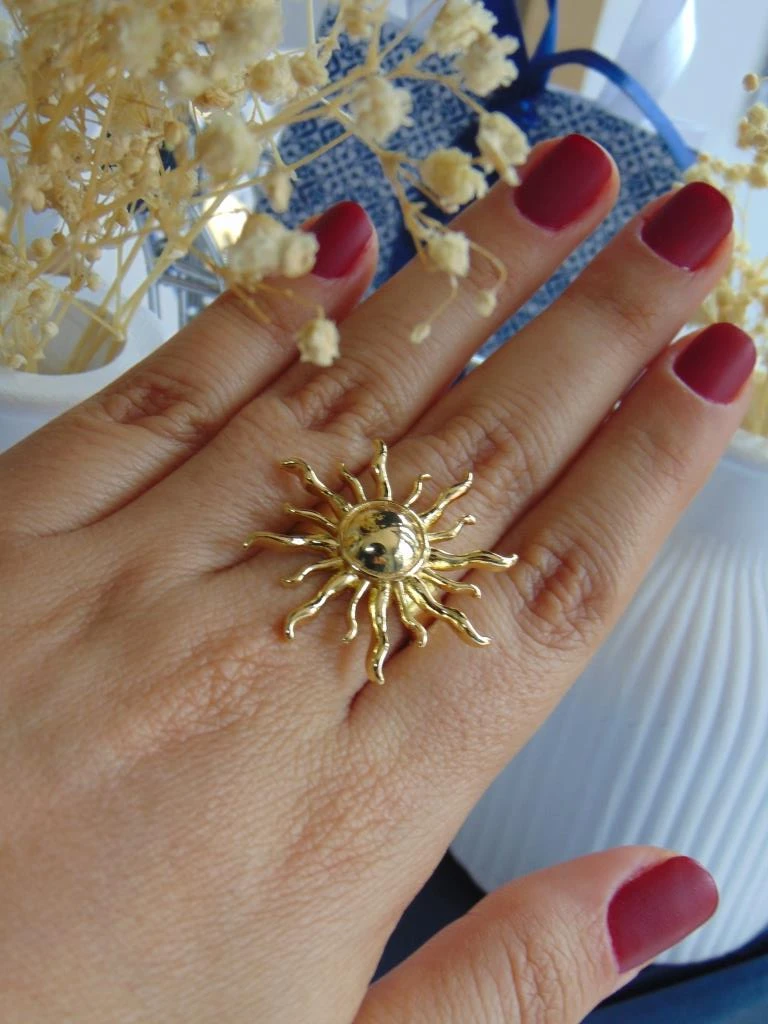 ANILLO ACERO DOR MAXI SOL