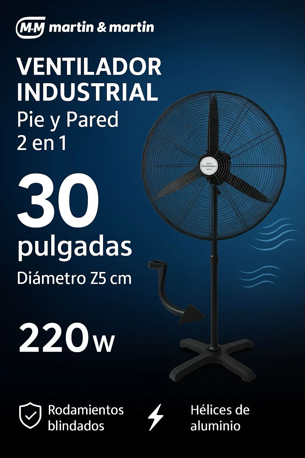 Ventilador Industrial Martin  y Martin  (30”)