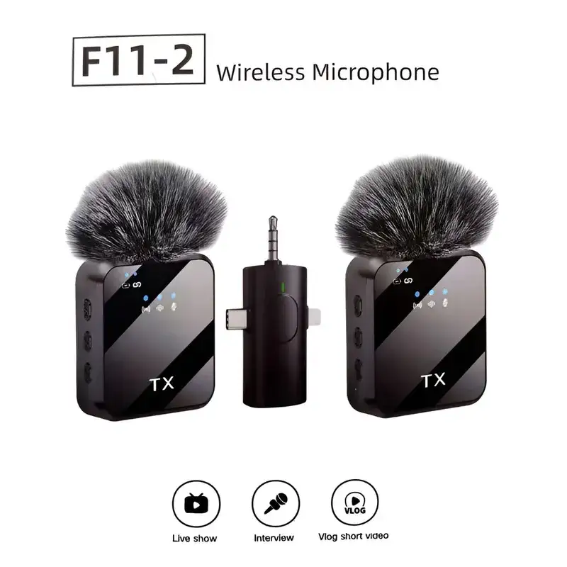 *DUO DE MICROFONO INALÁMBRICO DE SOLAPA*