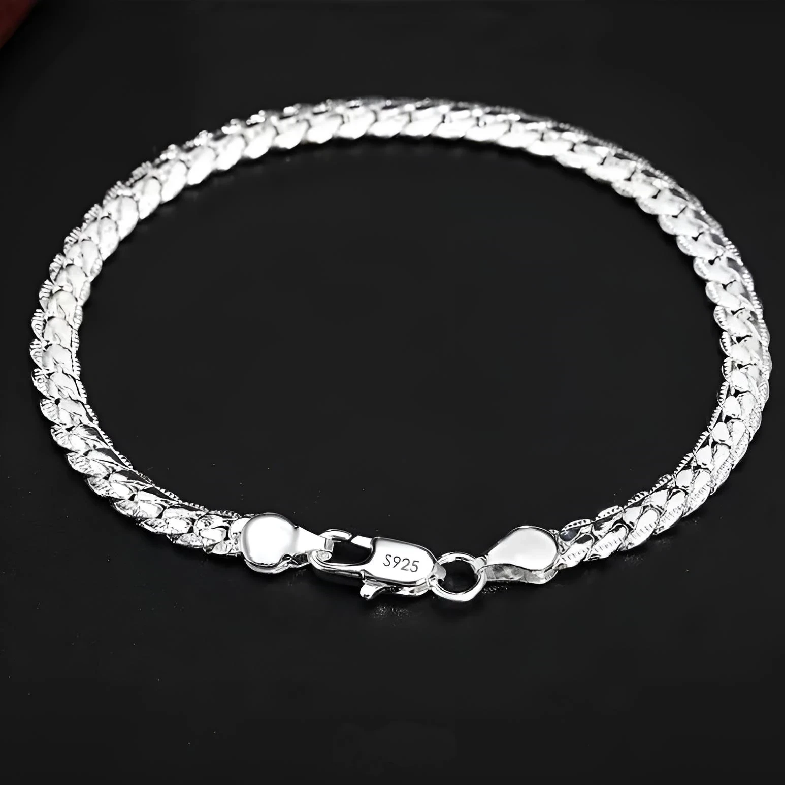 PULSERA NIÑA LABRADA PLATA 2
