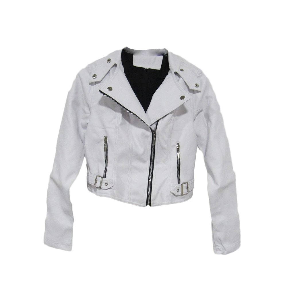 Chaqueta corta para Dama en cuero tex