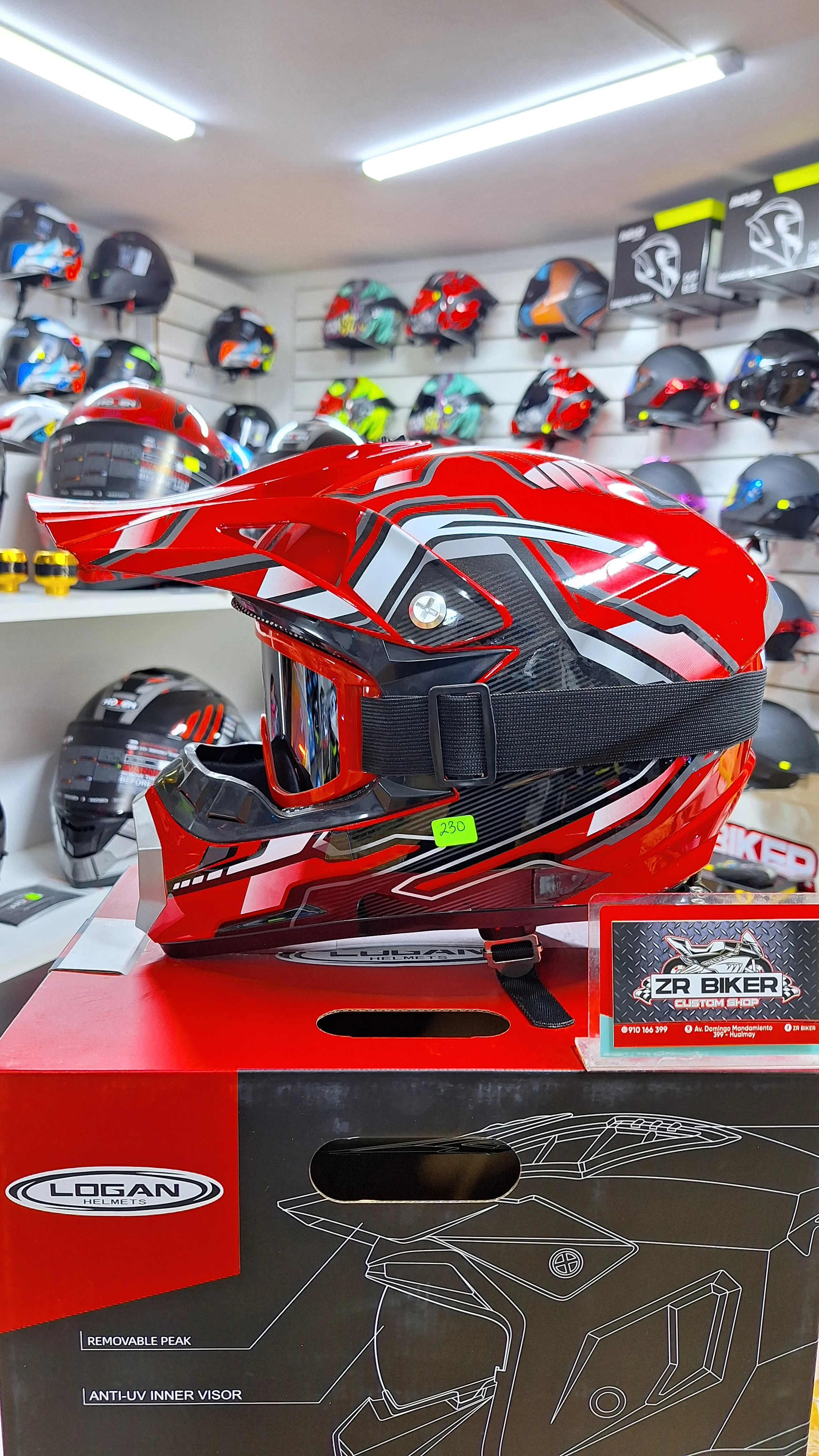 CASCO TIPO CROSS + VISOR
