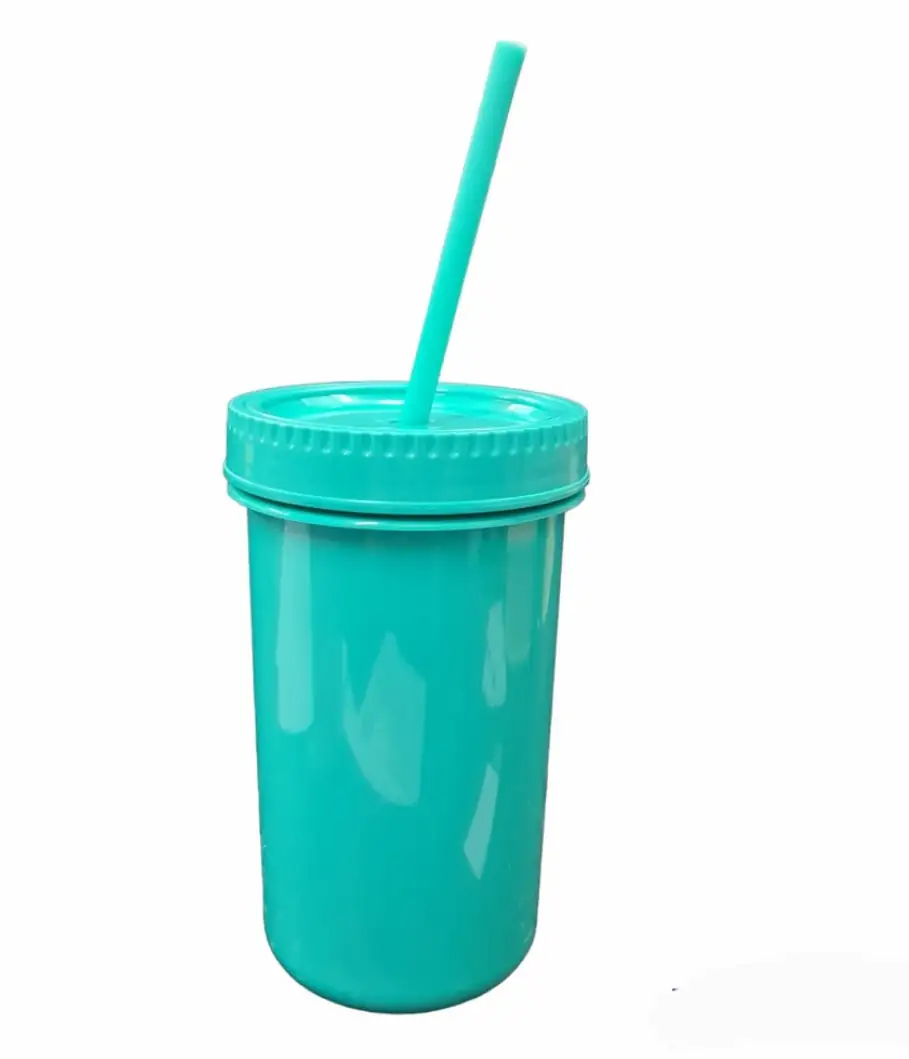 Vaso Frasco con sorbete y tapa a Rosca