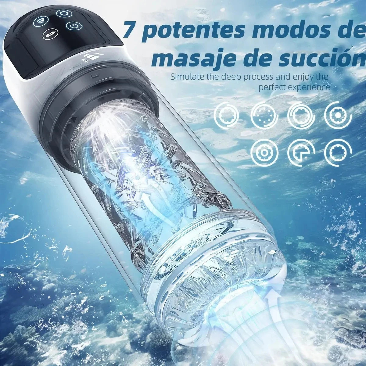 Masturbador Telescópico Automático con Succión 2