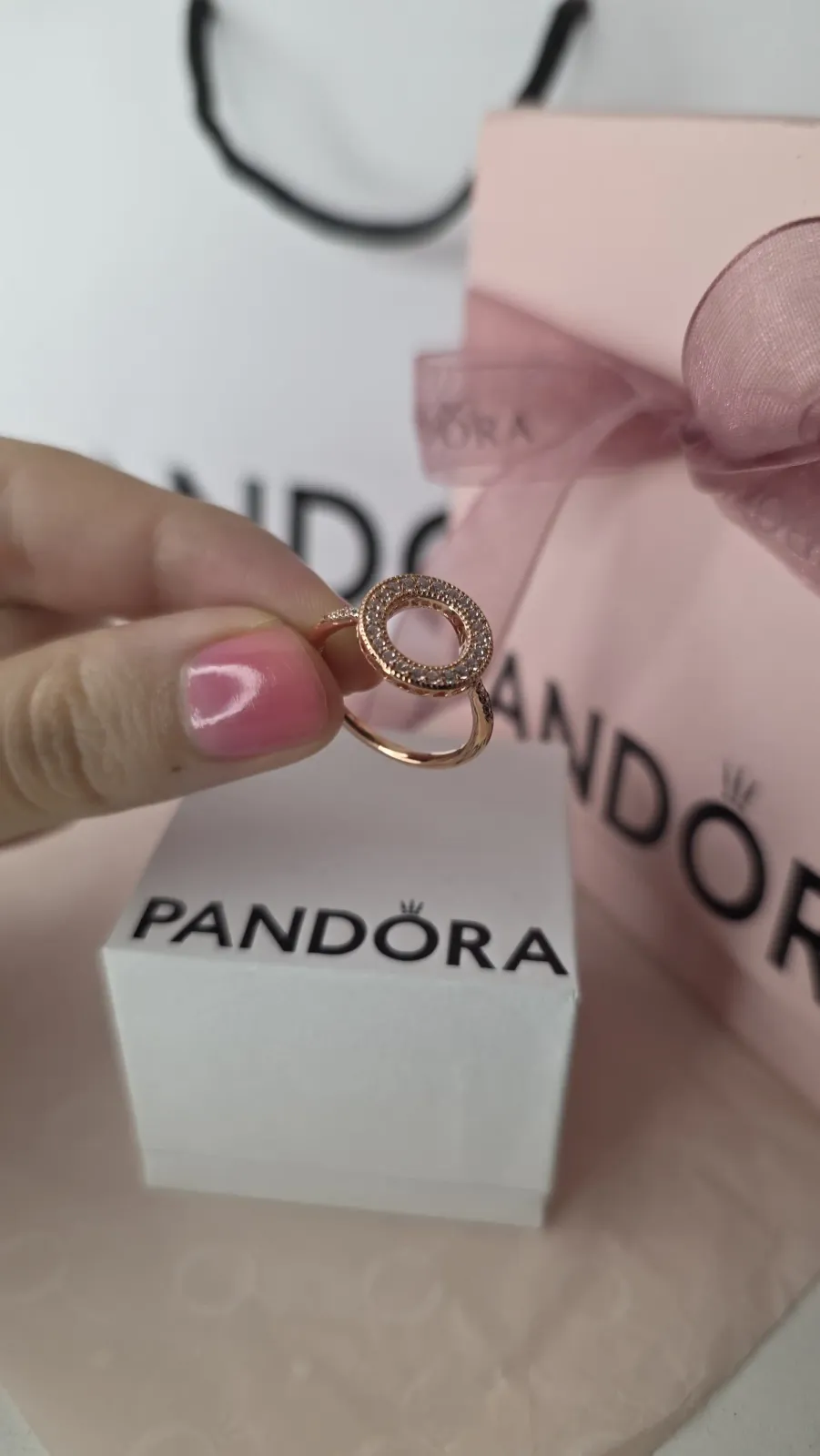 Pandora ROSE Hearts of Pandora Halo Ring  3