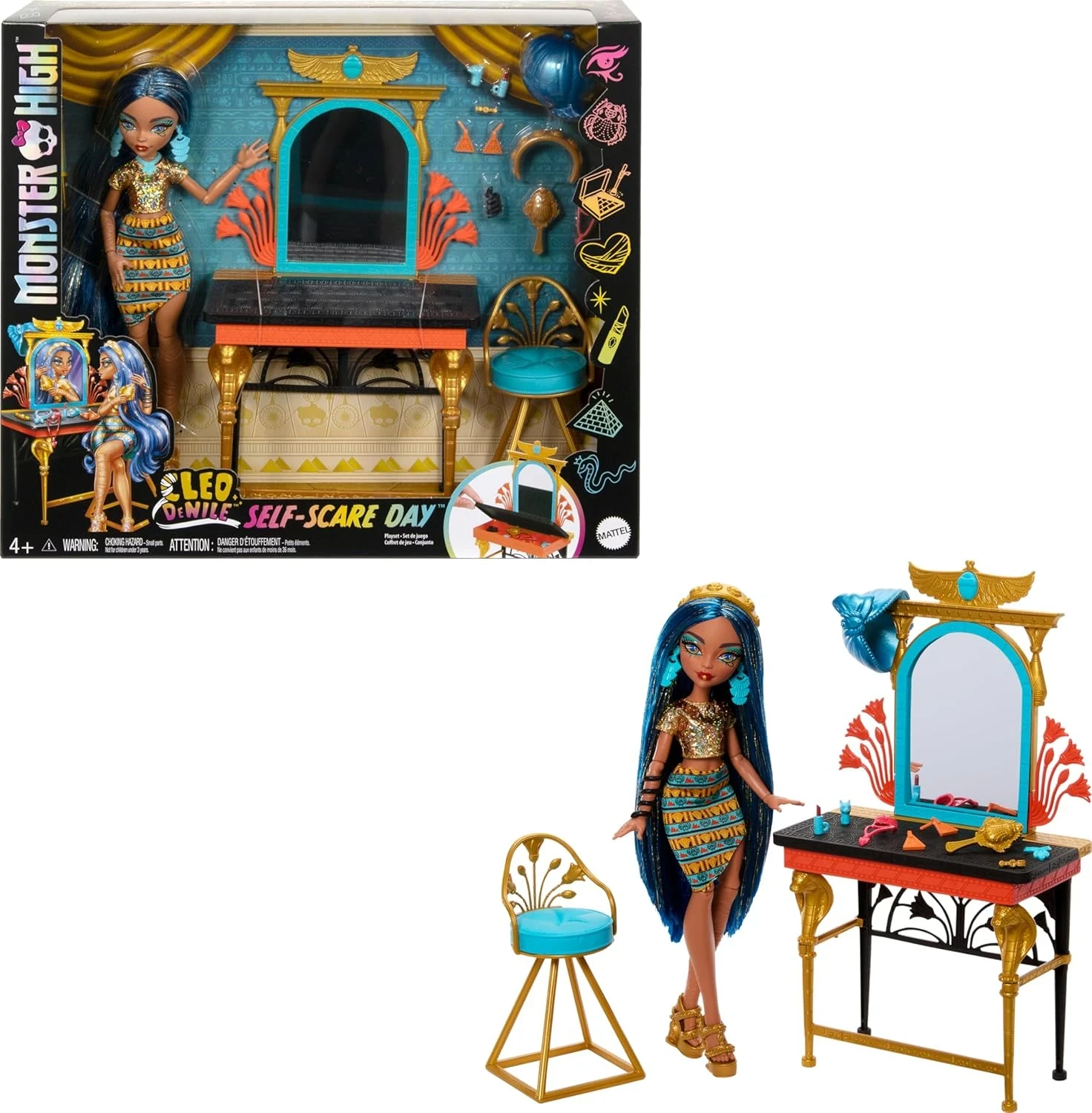 MONSTER HIGH DÍA DE MIEDO PROPIO CLEO DE NILE MUÑECA SET DE JUEGO