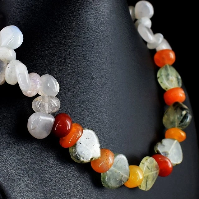 Collar auténtico de múltiples piedras semipreciosas  4