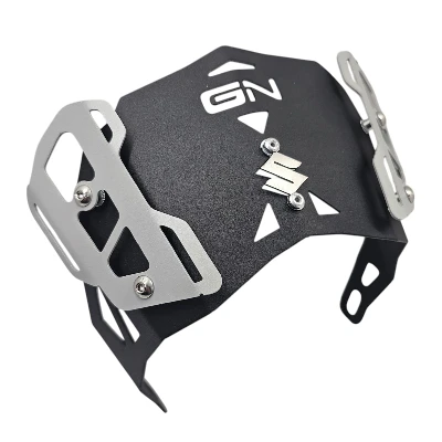  GN 125 Cupula acero negro logo 3d cromado incluye aletas gris par ML