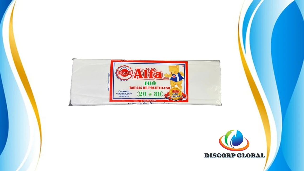 BOLSA TRANSPARENTE ALFA 20 x 30 