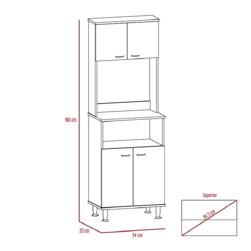 Mueble Alacena Blanco  3