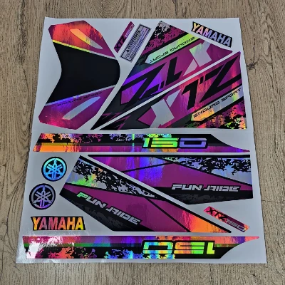 XTZ 150 Calcomanias Fun Ride 2024 Tornasol fucsia