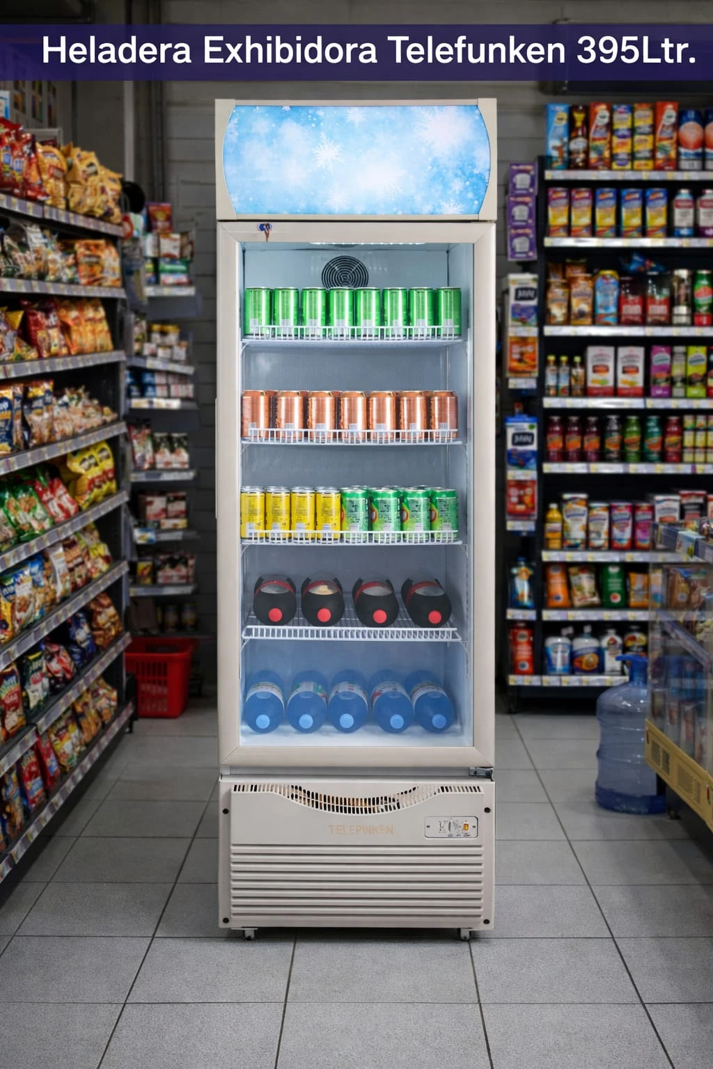 Heladera Exhibidora Telefunken 395ltr
