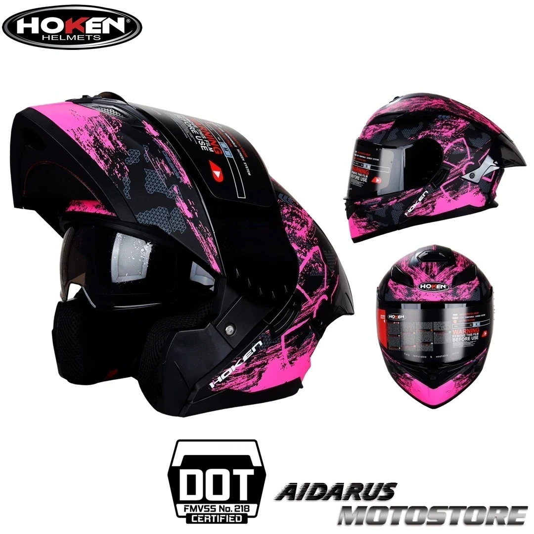 CASCO HOKEN ABATIBLE FF916 DISEÑO