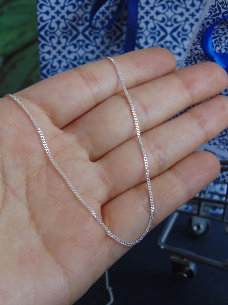 CADENA PLATA LEY 925 ITALIANA CUBANA 1MM | 50CM