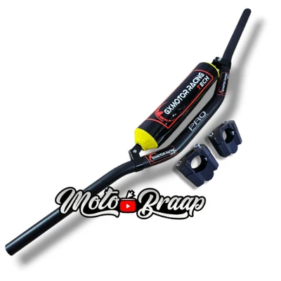Manubrio GX PRO 78 cm Aluminio tubular negro con bases y puff negro GX 10596-604703