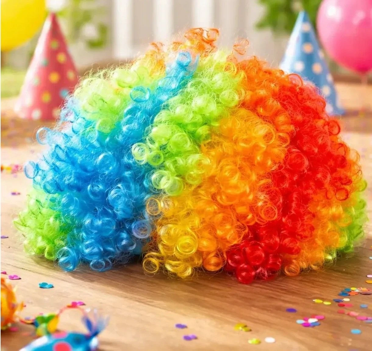 Peluca payaso colorida 2
