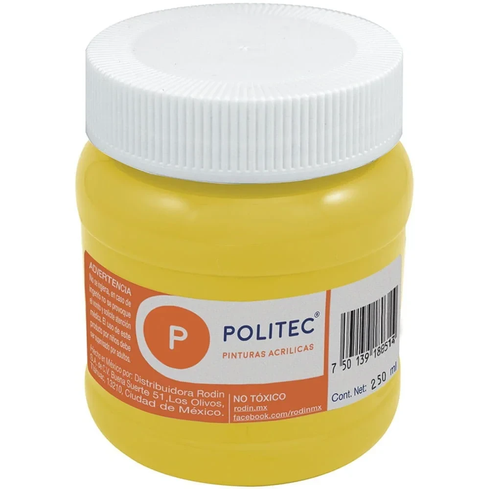 Politec pintura amarillo hanza frasco de 250 ml