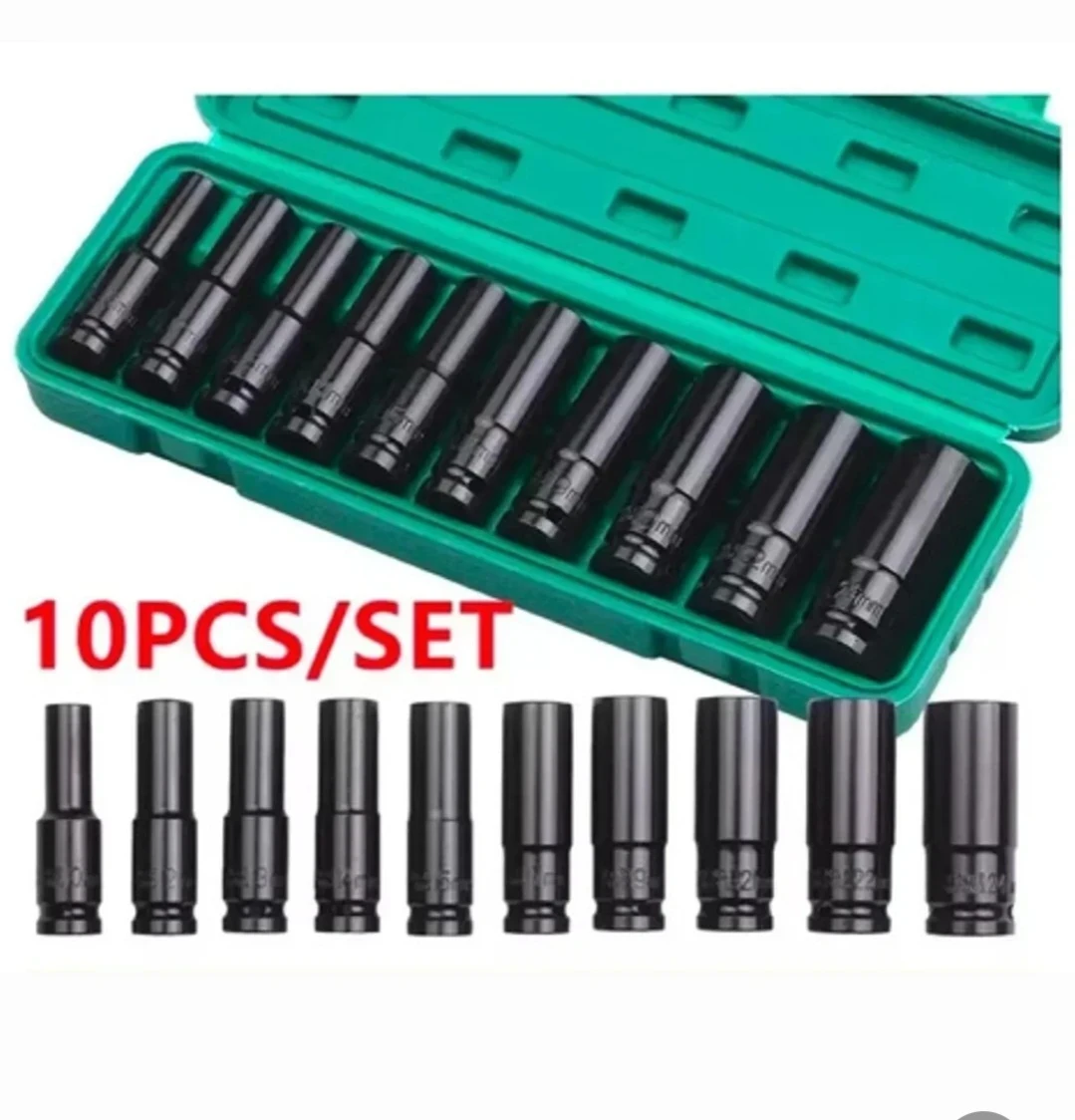 Dados Largos De Impacto 1/2" 10 Piezas 2