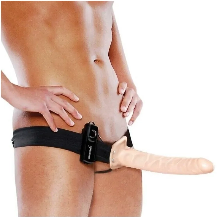 10" Vibrating Hollow Strap-On Fetish 2