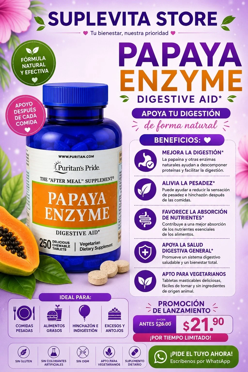 Papaya Enzyme (Puritan's Pride)