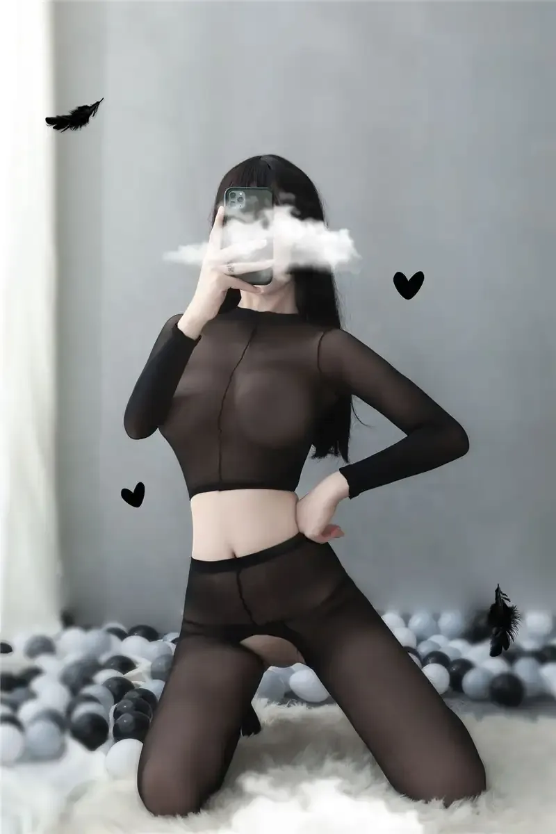 Modelo 213 Top y panty negro leging manga larga 