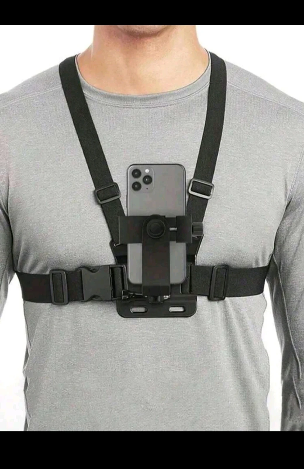 Arnés de Pecho Deportivo para Celular y Cámara de Acción - Soporte Pechera Ajustable