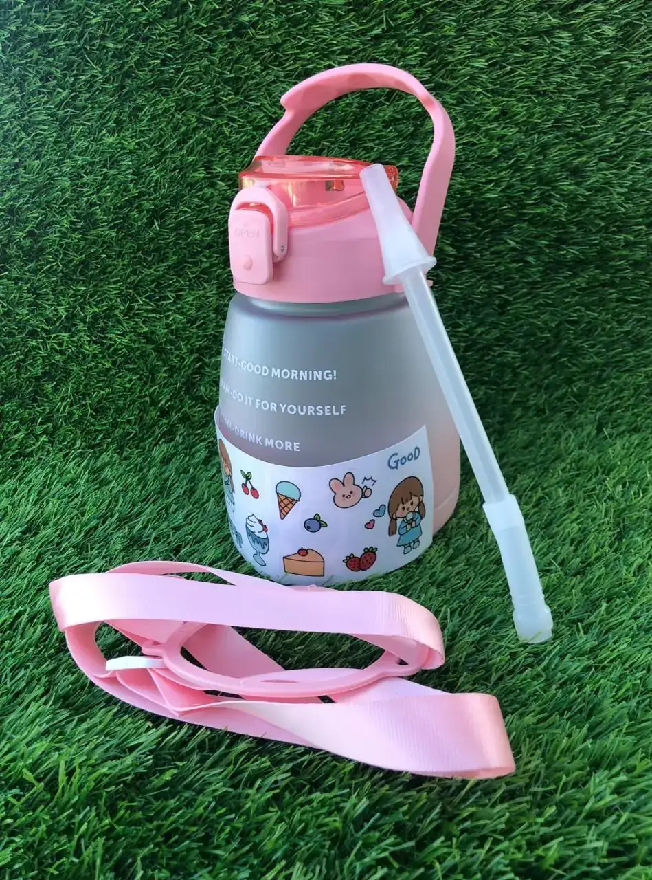 Termo Tématico de litro y medio con sticker plano y correa