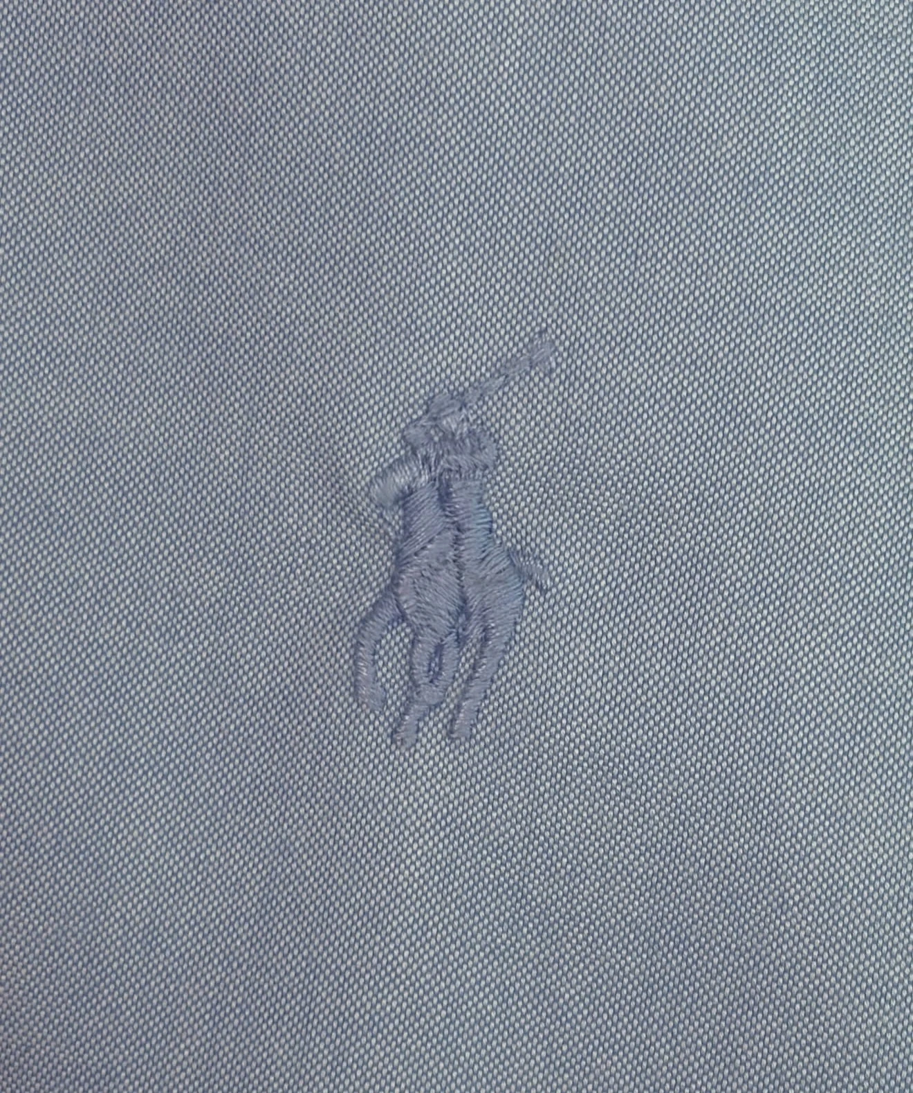 Camisa PoloRalphLauren “Non-Iron” Celeste logo tonal  4