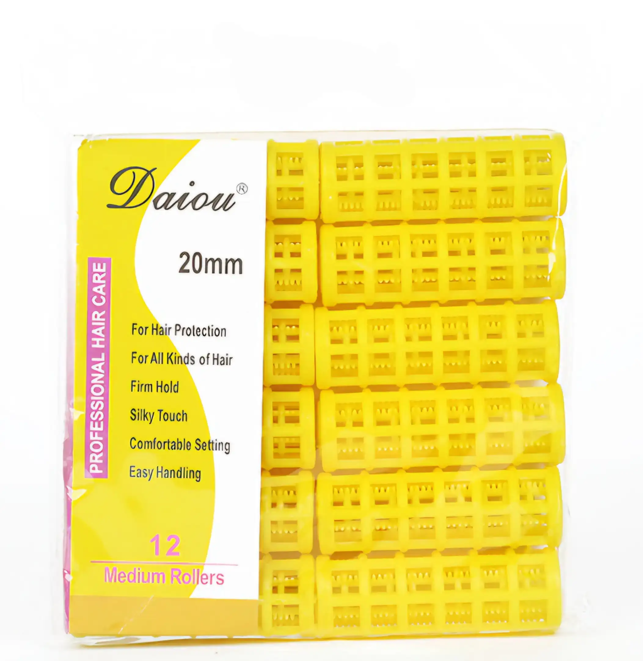 12 Piezas Rulos Plásticos 20mm