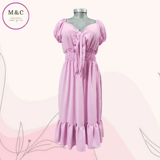 Vestido Talla Mediana estilo campesino liso 2