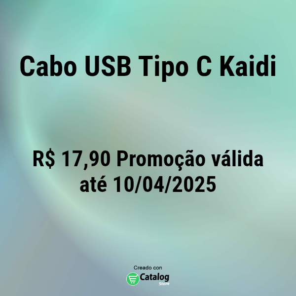 Cabo USB Tipo C Kaidi