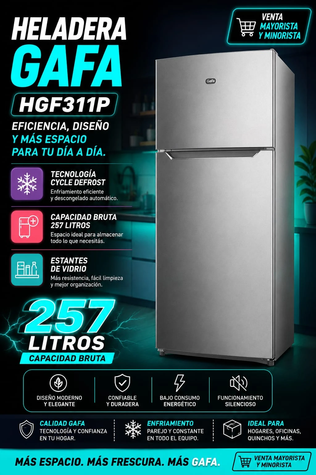 Heladera Gafa 311LTR