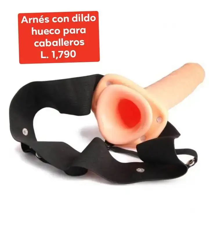 Arnés con dildo hueco 
